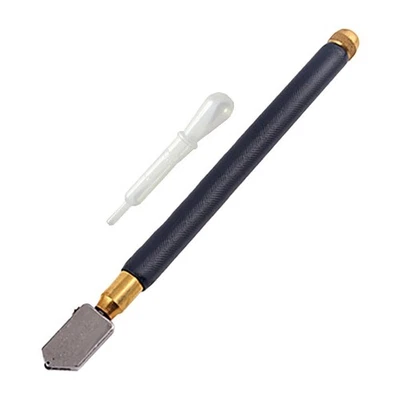 Reliable Glass Cutter with Replaceable Cutting Head Straight Head Metal Handle - Image 1 of 4