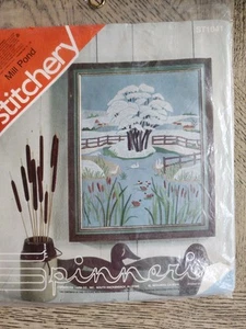 Kit cucitura ricamo filato spinneri co mulino stagno vintage anni 70 nuovo crewel - Foto 1 di 4