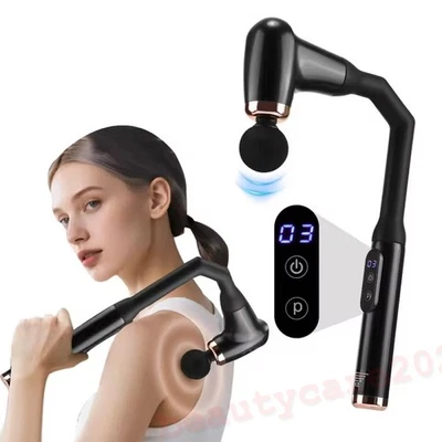 Pistola de masaje con mango de extensión, masajeador de espalda para aliviar el dolor corporal tejido profundo Foto 1 de 4