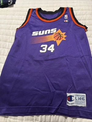 Vintage Champion Jersey Youth Size L 14-16 Phoenix Suns Barkley #34 Made in USA - Image 1 of 4