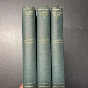 Konvolut 3 alte seltene antike Hardcover Bücher von Alexander Dumas. #8,9,10 - - Bild 1 von 6