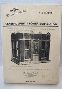 Vintage Korber Models 917 General Light & Power Substation O Scale Holz Kunststoff selten - Bild 1 von 6