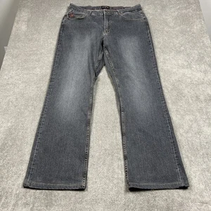 Pantalones de mezclilla Jack of Spades para hombre 36x34 High Roller elásticos desteñidos negros rectos relajados - Imagen 1 de 12