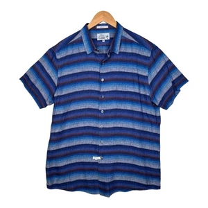 Camisa Rodd & Gunn Island Para Hombres XL Azul Lino Manga Corta Botón Delantero Ajuste Deportivo - Imagen 1 de 7