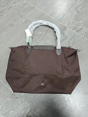 Mocha Long Handle Tote Bag Large in Mocha Color with Horse Embroidery - Image 1 of 4