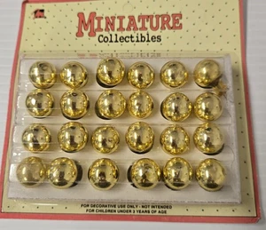 Vtg Mangelsen's 24pc Gold Miniature Glass Ball Christmas Tree Ornament Taiwan - Picture 1 of 2