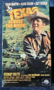 TEXAS ACROSS THE RIVER VHS Tape 1992, Dean Martin, Alain Delon, Joey Bishop - Picture 1 of 3