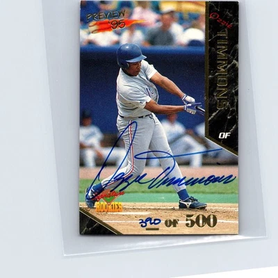 1995 Signature Rookies Old Judge Ozzie Timmons #32 Preview Auto #/500 Iowa Cubs - Image 1 of 2