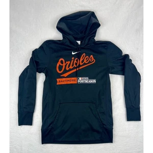 Nike Baltimore Orioles 2023 Postseason Hoodie Pullover Black Mens M MLB - Picture 1 of 10