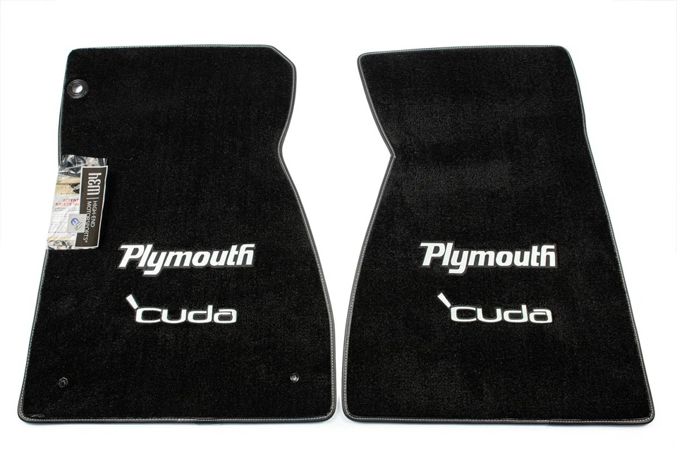 Alfombrillas personalizadas premium para 1970-74 Plymouth Barracuda / 'Cuda - transmisión manual Foto 1 de 3