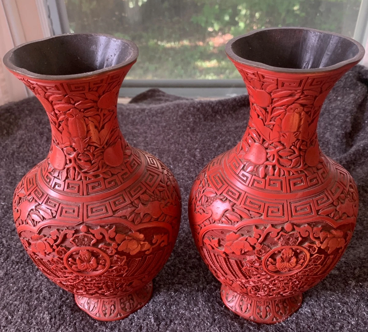 中国雕漆花瓶| eBay