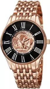 August Steiner CN009RG Roman Numerals Buffalo Nickel Dial Rosetone Mens Watch - Picture 1 of 5