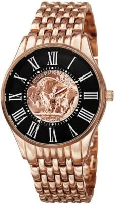 August Steiner CN009RG Roman Numerals Buffalo Nickel Dial Rosetone Mens Watch - Image 1 of 4