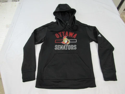 New Ottawa Senators Mens Size M Medium Adidas Climawarm Polyester Black Hoodie Cover