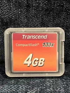 Transcend 4GB 133x Compact Flash Memory Card for Canon EOS 20D, 30D, 350D, 7D  - Picture 1 of 2