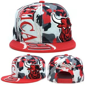 Chicago New Leader Hurricane Angry Bull Head Bullhead Snapback Camo Hat Cap - Picture 1 of 7