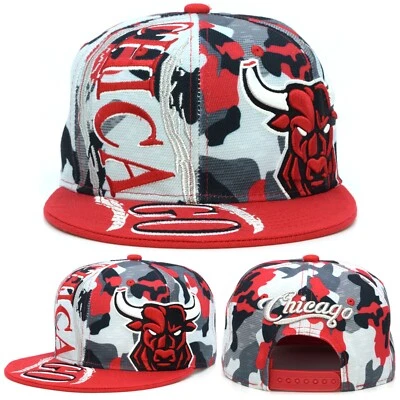 Chicago Nuevo Líder Hurricane Angry Bull Head Bullhead Snapback Camuflaje Gorra Gorra Foto 1 de 2