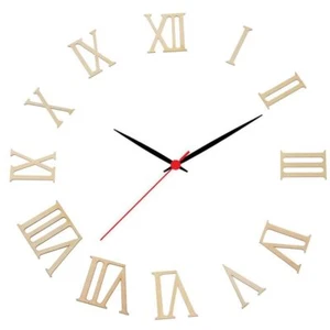 Clocks Laser Cut Craft Pieces Roman Numerals Clock Accessories Wooden Wood Chip - Picture 1 of 9