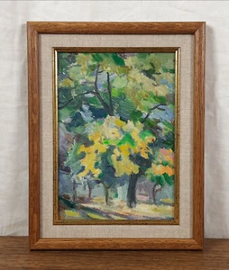 Late Summer Landscape, Trees, Original Oil Painting, Ukrainian artist - Bild 1 von 9