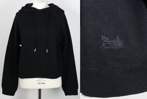 Parka CELINE 22AW By Hedi Slimane lana cashmere con cappuccio nero taglia S donna