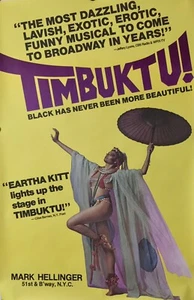 TIMBUKTU ORIGINAL 1978 BROADWAY POSTER EARTHA KITT 45" X 29 1/2" ROLLED RARE - Picture 1 of 1