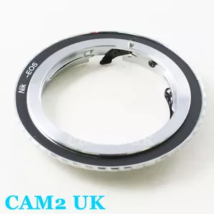 AF Confirm Nikon F mount AF Lens to Canon EOS EF Adapter 7D 60D 550D 600D 1000D - Picture 1 of 2