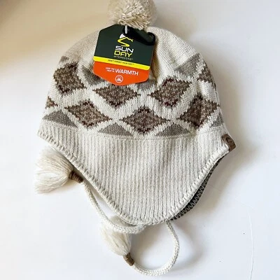 Domingo Tardes Lodgepole Unisex Oreja Solapa Gorro Beige Claro Taupe NUEVO SIN ETIQUETAS Foto 1 de 4