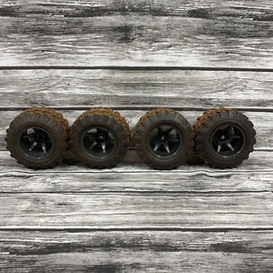 Set of 4 Wheels New Bright Jeep Rubicon Rock Crawler 1:15 - Picture 1 of 4