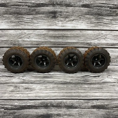 Set of 4 Wheels New Bright Jeep Rubicon Rock Crawler 1:15 - Image 1 of 4