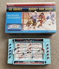 Vtg 1988 Radio Shack Battery Powered Ice Hockey Game In Box + 3 Pucks FOR PARTS