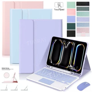 Bluetooth Keyboard Mouse Case Cover W/ Touch For iPad 7/8/9/10th Gen Air 6 5 4 3 - Picture 1 of 60
