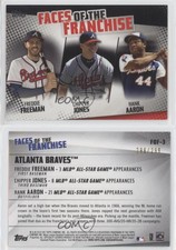 2019 Topps Faces of the Franchise Black Hank Aaron Chipper Jones Freddie Freeman