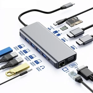 Astrotek USB-C Dock 12-in-1 Multiport Hub/Docking Station - Picture 1 of 1