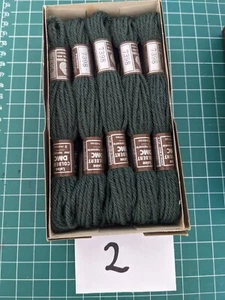 Laine Colbert DMC pour Tapisserie Dk Green tapestry Wool Box x 10./No.2 - Picture 1 of 3