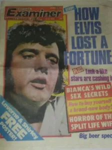 National Examiner ELVIS PRESLEY "How Elvis Lost His Money" - October 18, 1977 - Picture 1 of 7