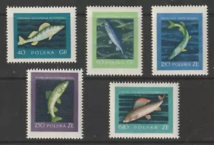 Poland 1958 #810-14 Fishes - MNH (Set of 5) - Picture 1 of 6