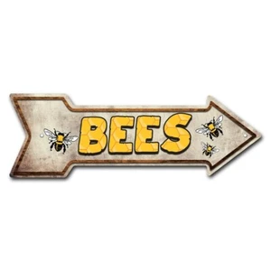 SignMission P-ARROW10-999945 30 in. Bees Arrow Sign - Picture 1 of 1