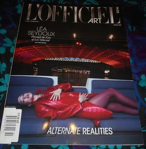 LEA SEYDOUX - L'OFFICIEL ART MAGAZINE - DEC. 2021 - ELLE FANNING - FRENCH TEXT - Picture 1 of 12