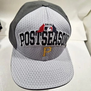 Pittsburgh Pirates Postseason Hat Cap 2015 Gray Snapback 47 Adult One Size NWOT - Picture 1 of 6