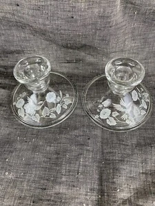 Vintage Avon Bleikristall Kerzenhalter Kolibris Morning Glories  - Bild 1 von 10
