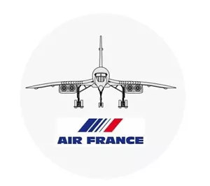 BIG AIR FRANCE AF CONCORDE ADESIVO DECALCOMANIA PARAURTI AUTO 9,5 cm VALIGIA ROTONDA VIAGGIO - Foto 1 di 5