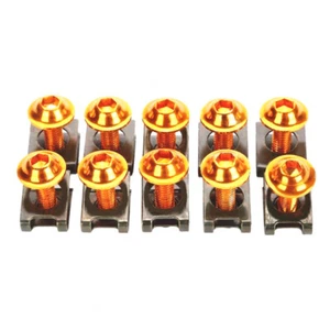Kit de pernos de trabajo de cuerpo de carenado naranja de 6 mm tornillo aguja velocidad sujetador clip tuerca GSXR - Imagen 1 de 5