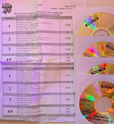 RADIO SHOW 10/13/07 RICK DEES CHR TOP 40: PINK, FRAY, FERGIE,KANYE WEST, T. PAIN - Image 1 of 2