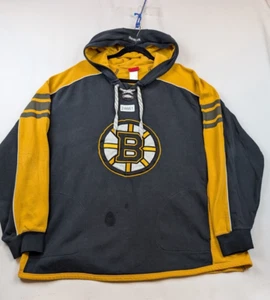 Vintage Reebok Face Off Collection Men's 2XL Black Yellow NHL Boston Bruins*Read - Picture 1 of 8