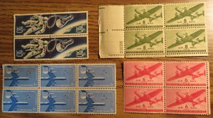 US STAMP LOT mixed Air Mail & Space Blocks - Picture 1 of 9
