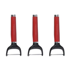 3x KitchenAid Stainless Steel Vegetable Y-Peeler Kitchen Utensil Empire Red - Picture 1 of 3