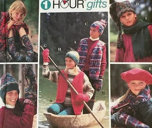 CUT VINTAGE 1995 SIMPLICITY FLEECE KIDS ACCESSORIES SEWING PATTERN 9781 - Picture 1 of 2