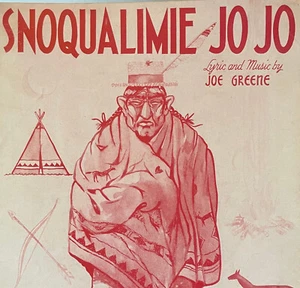 JOE GREENE Black Jazz Writer SNOQUALIMIE JO Native American '44 Music Sheet RARE - Picture 1 of 16
