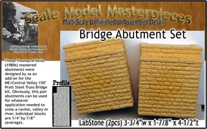 Yorke BRIDGE ABUTMENT SET-ME CV PRATT BRIDGE Kit Scale Model Masterpieces pa4311 - Picture 1 of 12