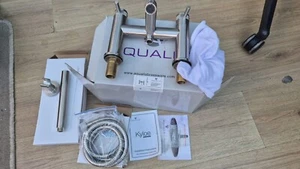 Aqualla Kyloe Bath Tap & Shower Mixer Set Brushed Nickle New Boxed Never Used - Picture 1 of 8
